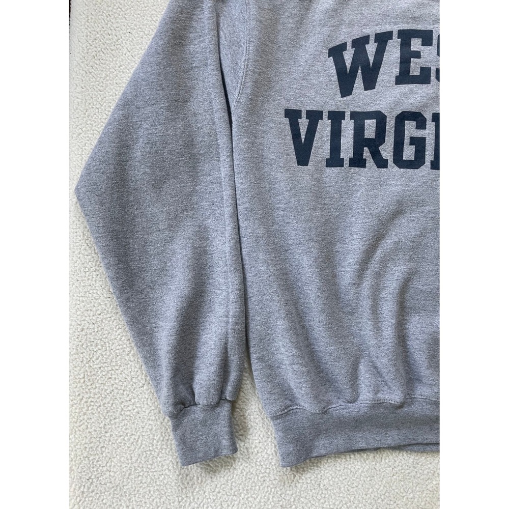 Champion Mens Small Sweatshirt Gray West Virginia Eco Fleece Crewneck Pullover - Picture 6 of 12